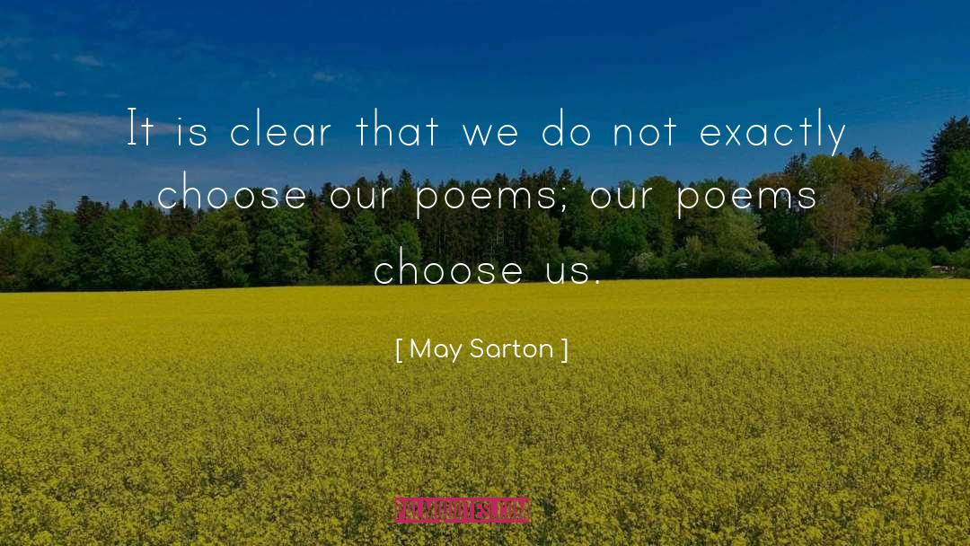 Writing Poems quotes by May Sarton