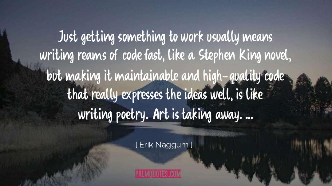 Writing Poetry quotes by Erik Naggum