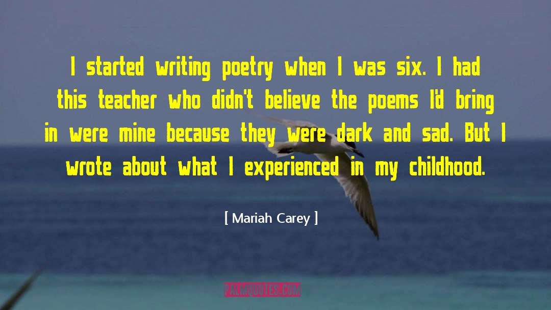 Writing Poetry quotes by Mariah Carey