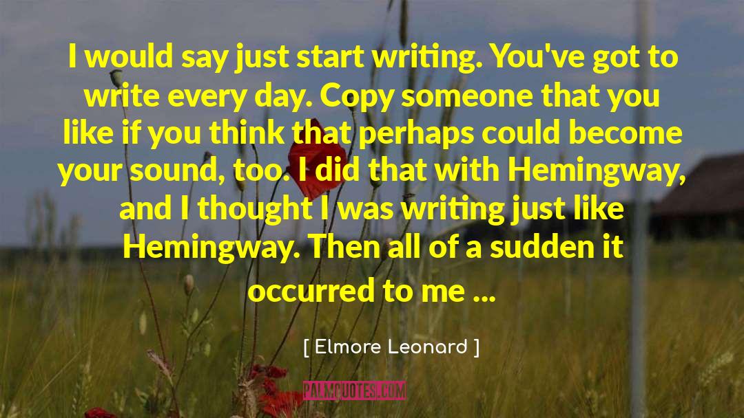 Writing Punk quotes by Elmore Leonard