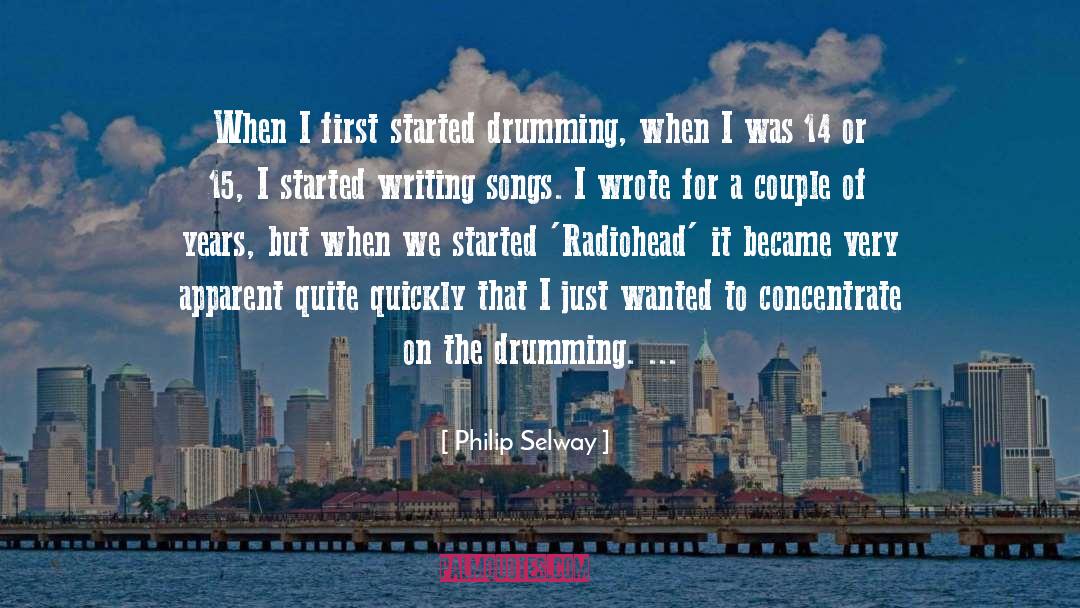 Writing quotes by Philip Selway