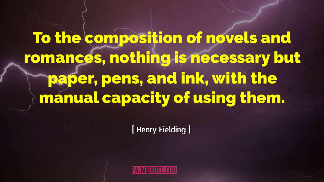 Writing Romance quotes by Henry Fielding