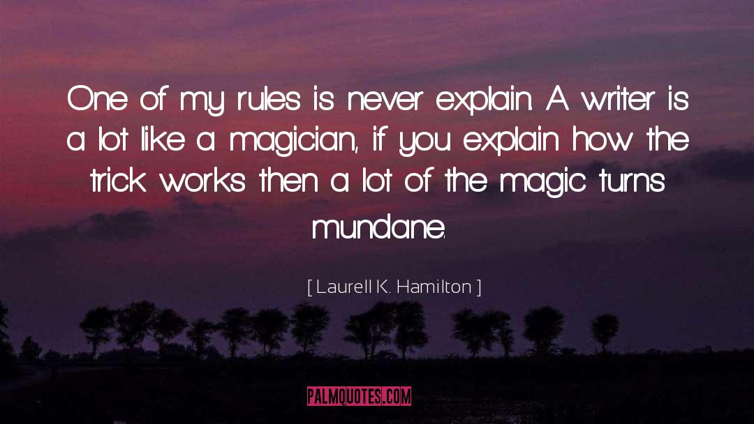 Writing Rules Punctuation quotes by Laurell K. Hamilton