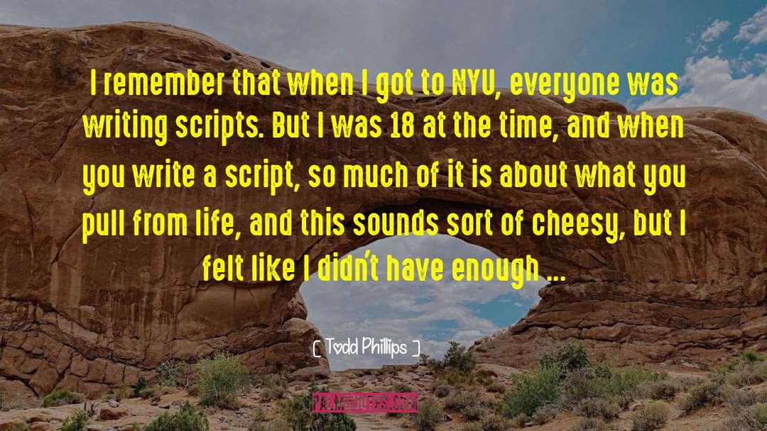 Writing Scripts quotes by Todd Phillips