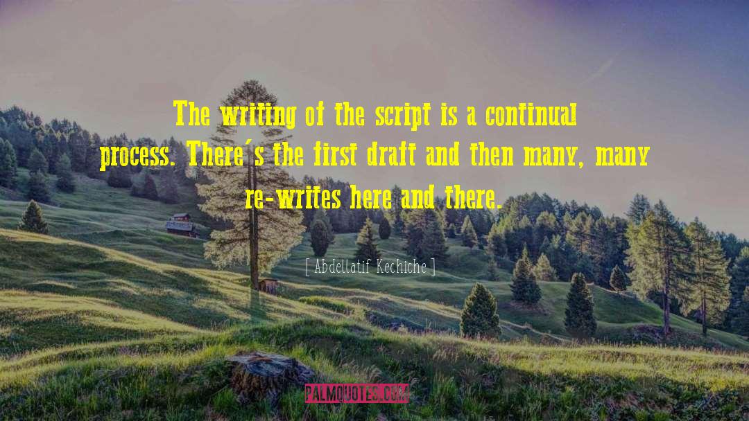 Writing Scripts quotes by Abdellatif Kechiche