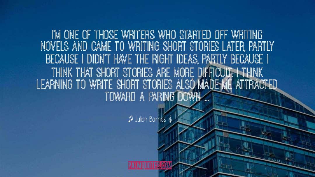 Writing Short Stories quotes by Julian Barnes