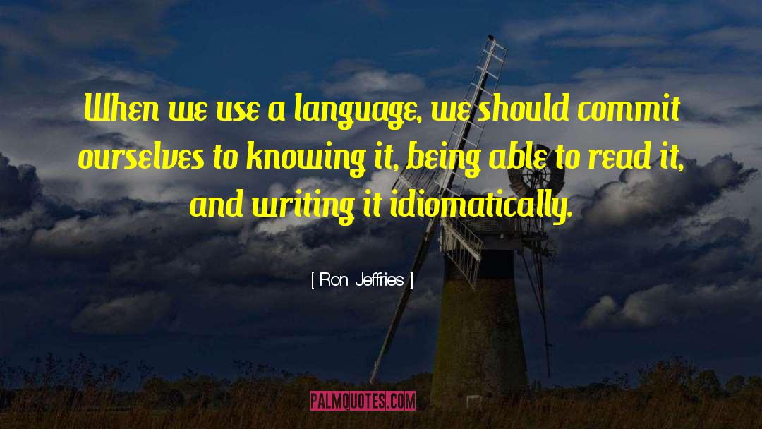 Writing Visions quotes by Ron Jeffries
