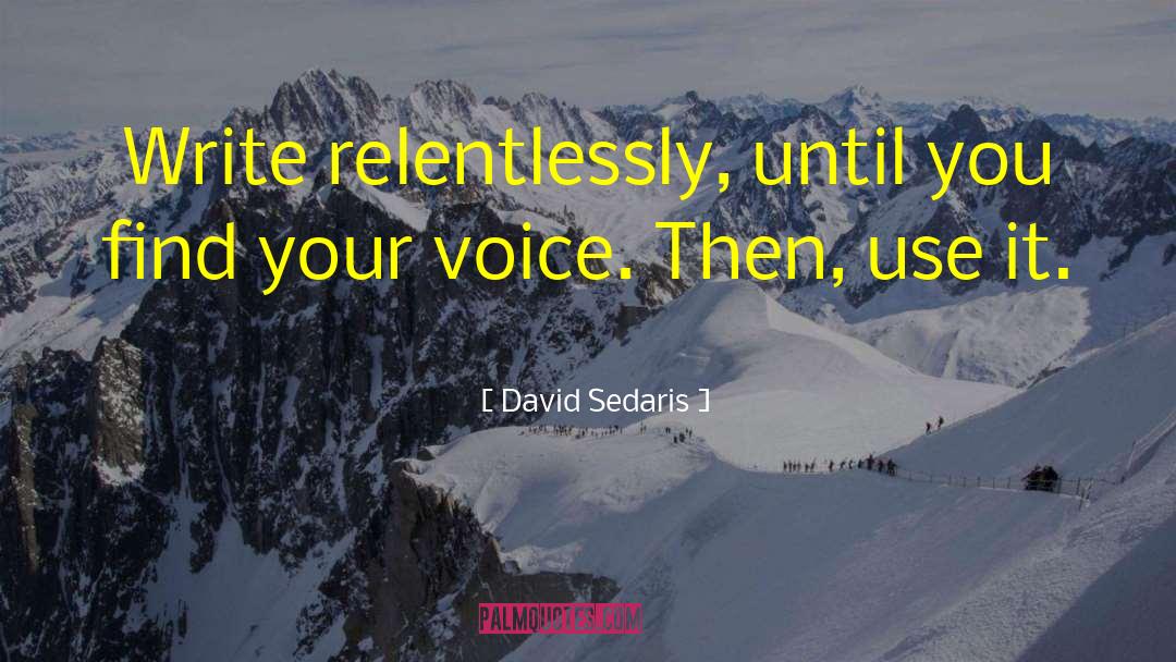 Writing Voice quotes by David Sedaris