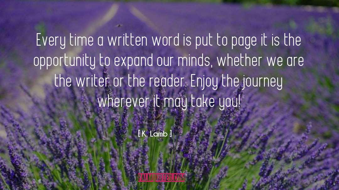 Written Word quotes by K. Lamb