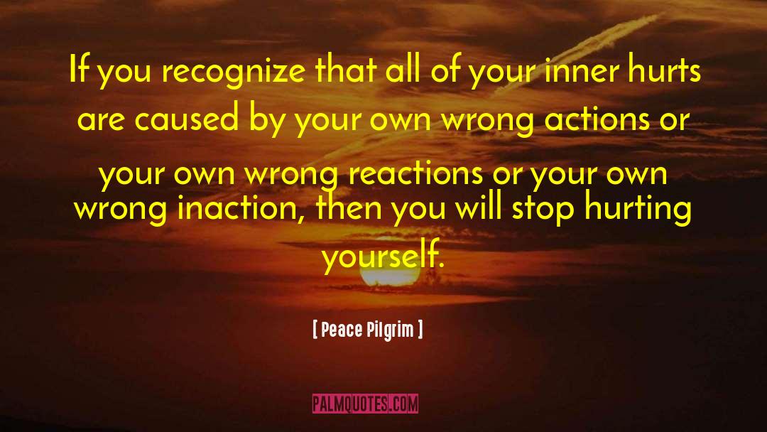 Wrong Actions quotes by Peace Pilgrim