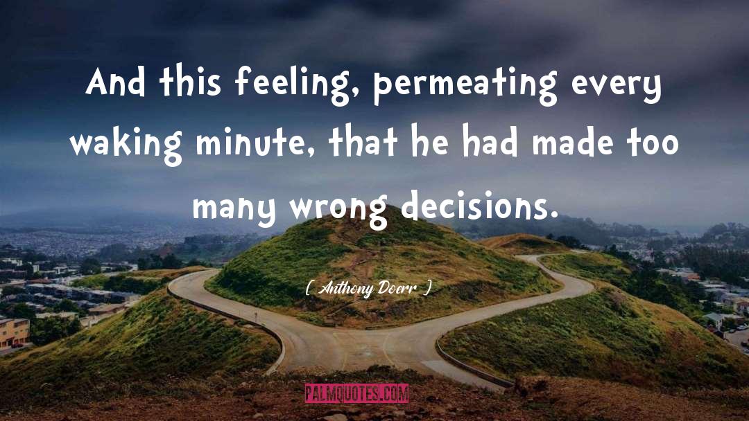 Wrong Decisions quotes by Anthony Doerr