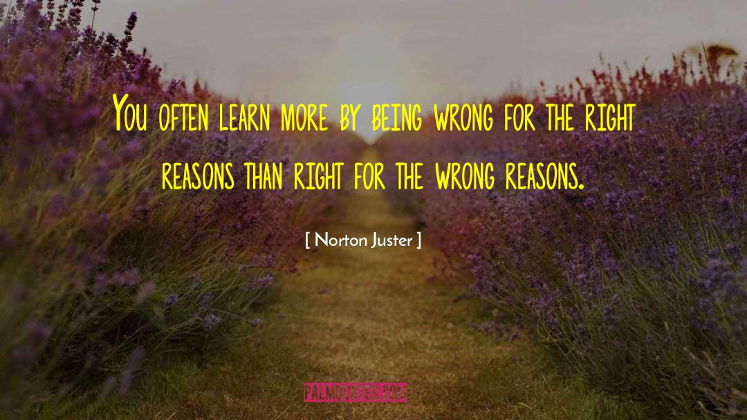 Wrong Reasons quotes by Norton Juster