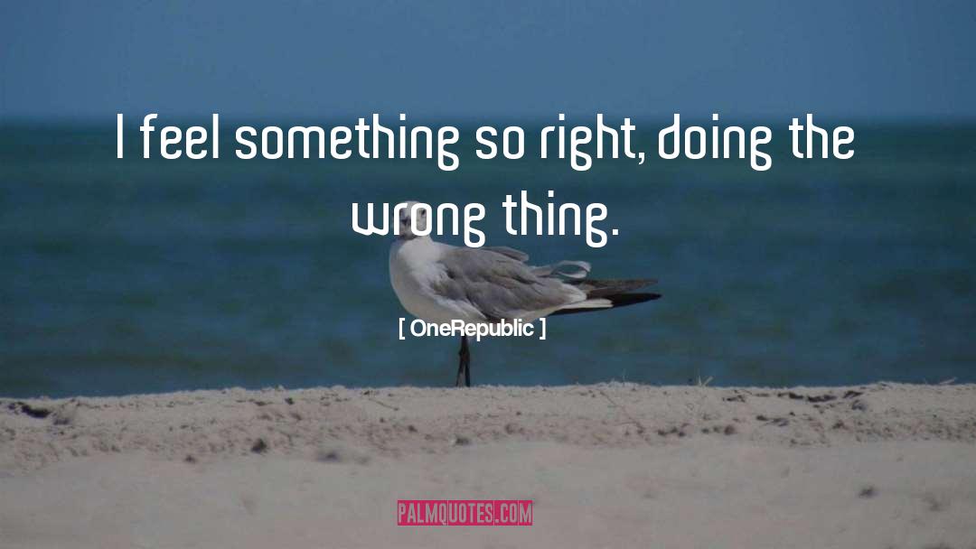 Wrong Thing quotes by OneRepublic