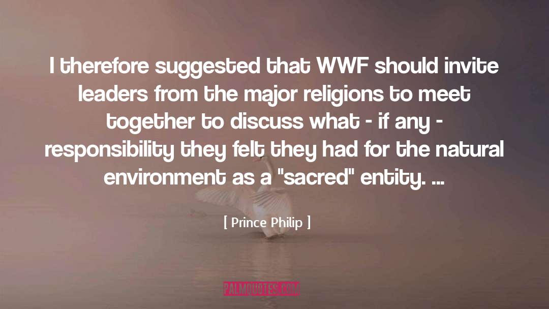Wwf quotes by Prince Philip