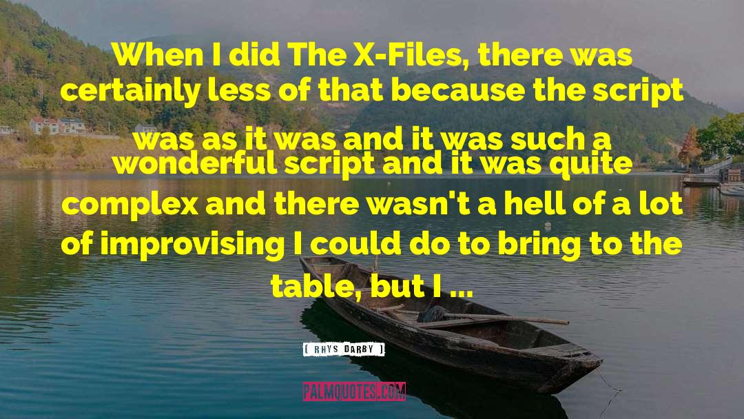 X Files quotes by Rhys Darby