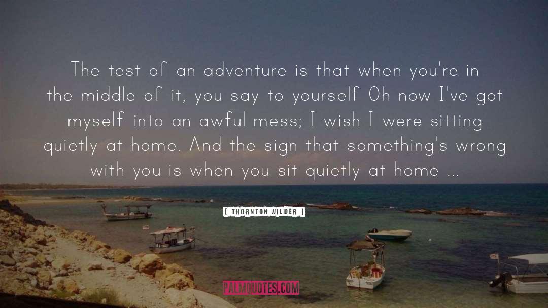 Ya Adventure quotes by Thornton Wilder