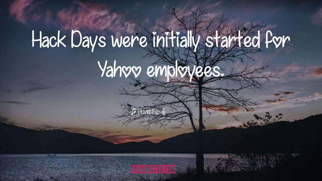 Yahoo quotes by David Filo