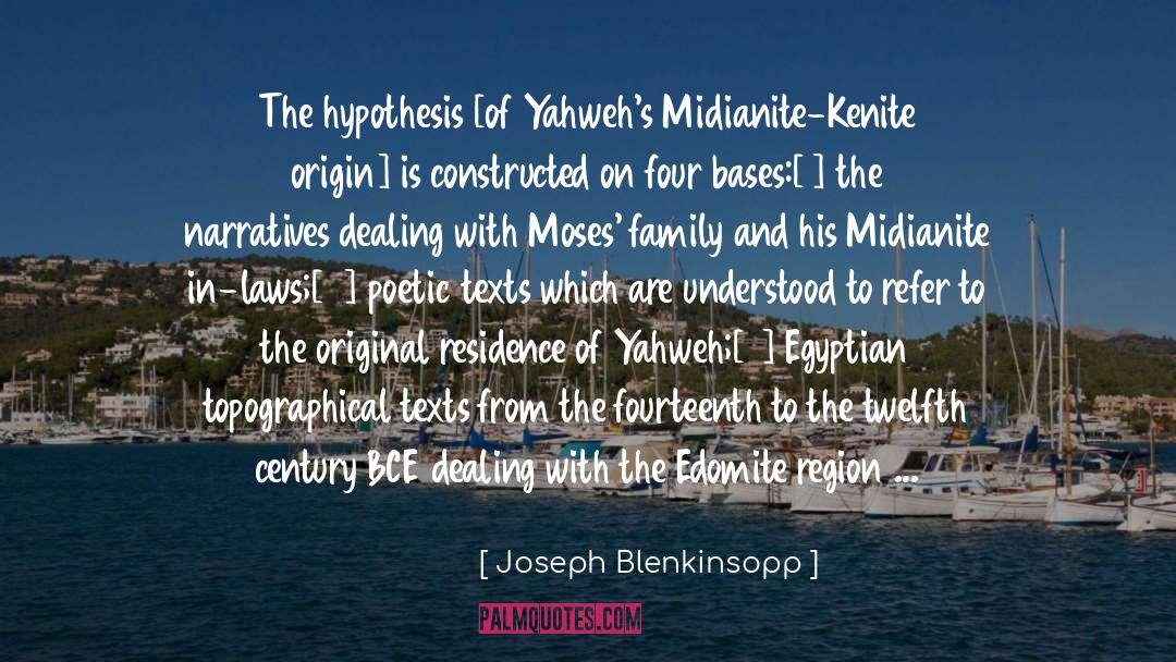 Yahweh quotes by Joseph Blenkinsopp