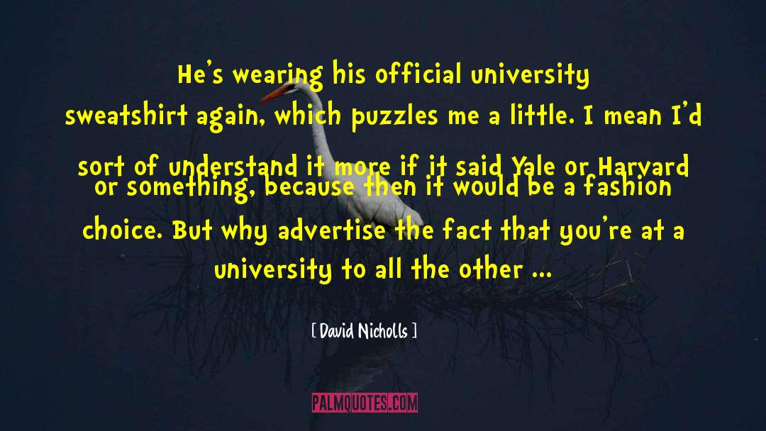 Yale quotes by David Nicholls
