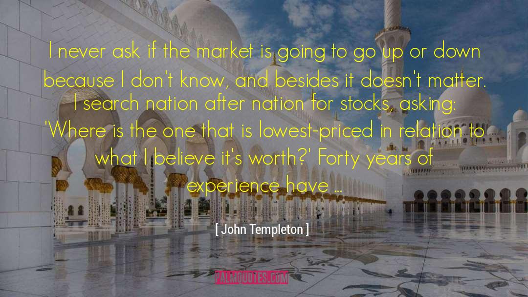 Years Of Experience quotes by John Templeton