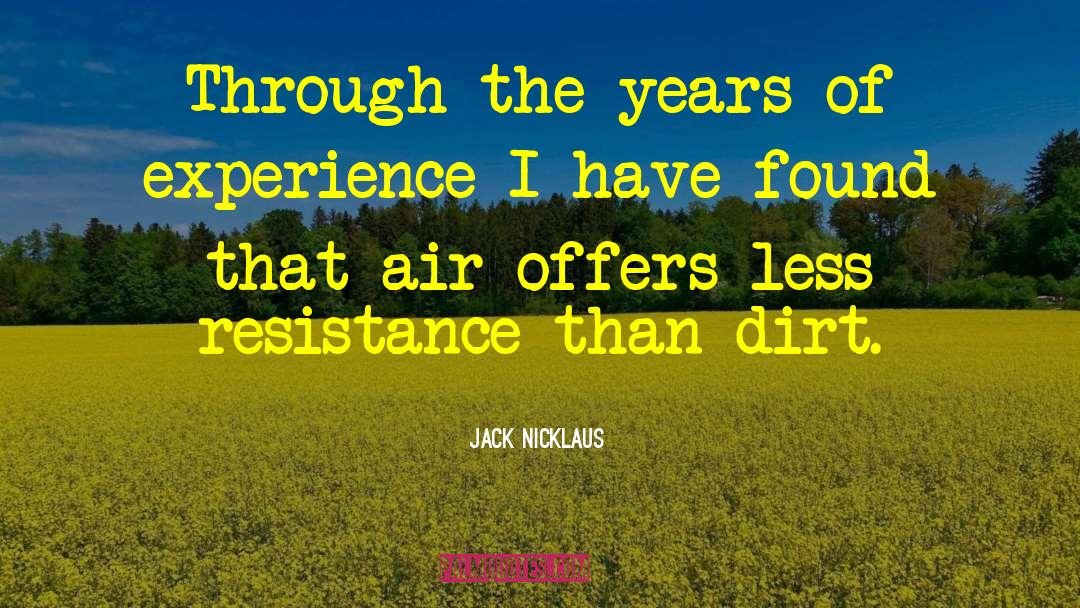 Years Of Experience quotes by Jack Nicklaus