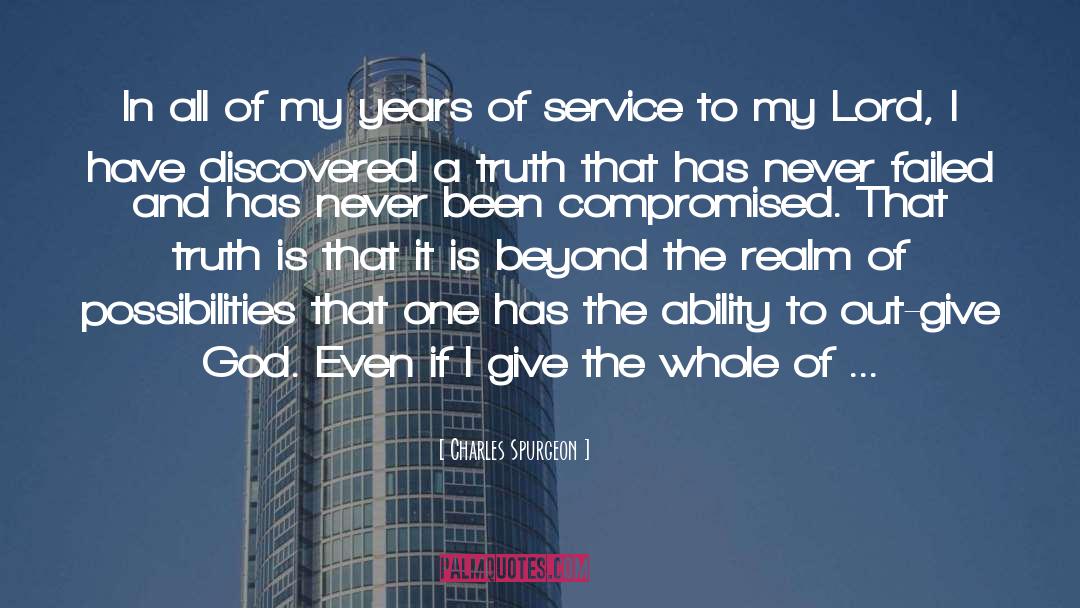 Years Of Service quotes by Charles Spurgeon