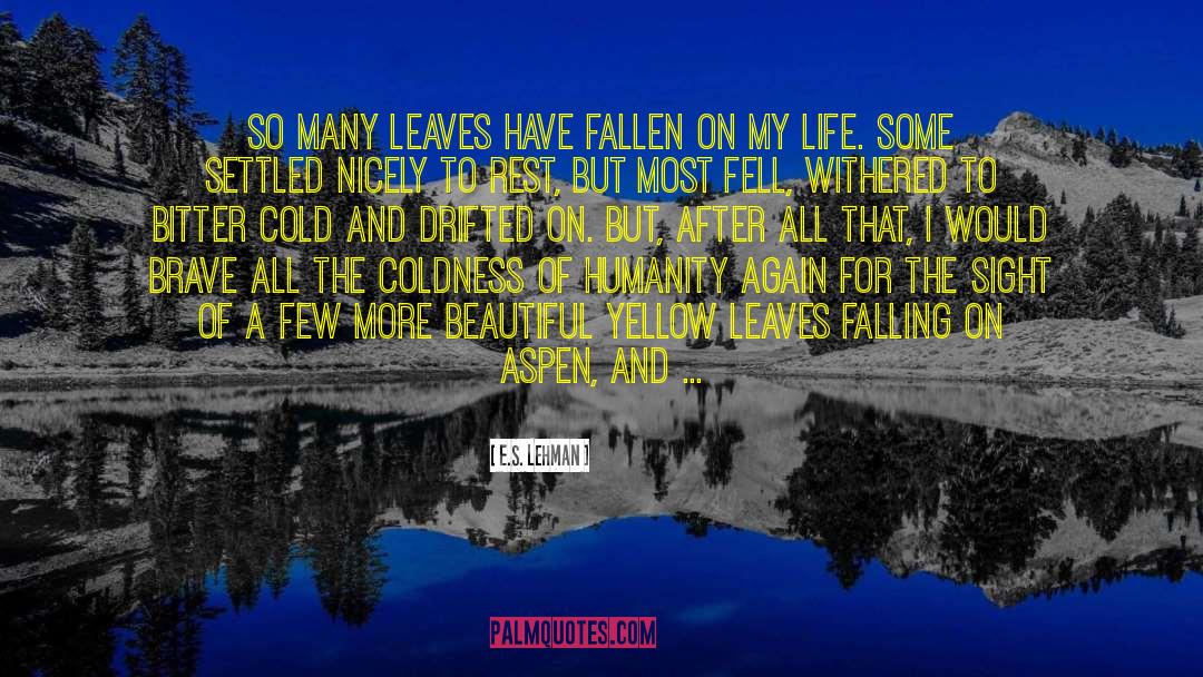 Yellow Leaves quotes by E.S. Lehman