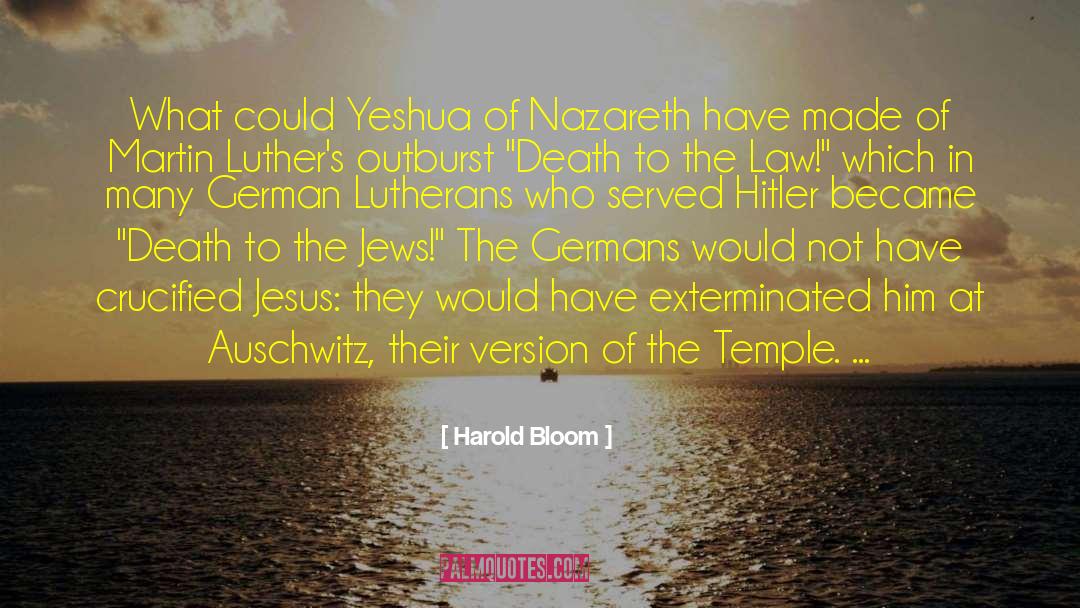 Yeshua quotes by Harold Bloom