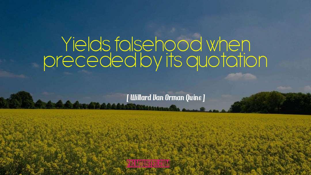 Yields quotes by Willard Van Orman Quine