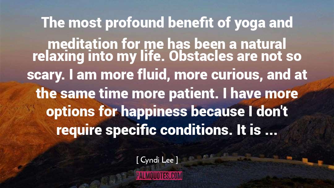 Yoga And Meditation quotes by Cyndi Lee