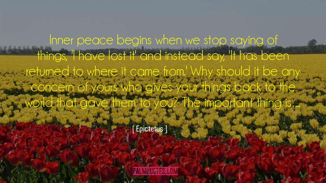 Yoga Peace quotes by Epictetus