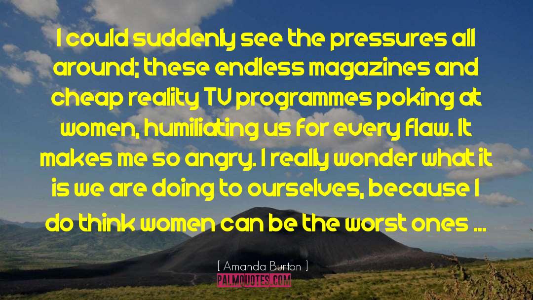 Yoshitake Pressure quotes by Amanda Burton