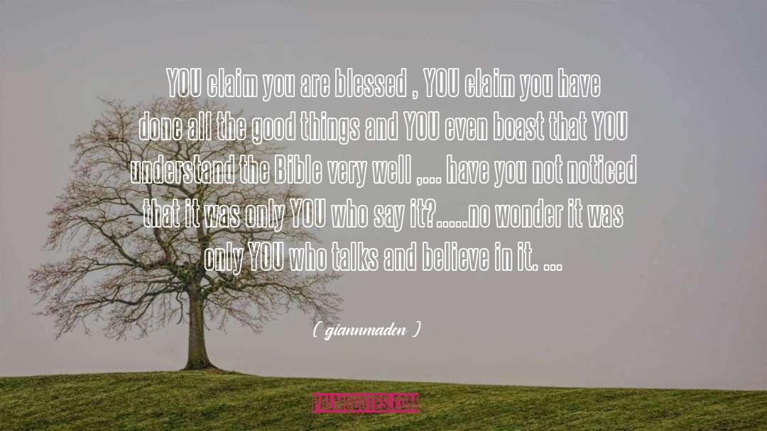 You Are Blessed quotes by Giannmaden