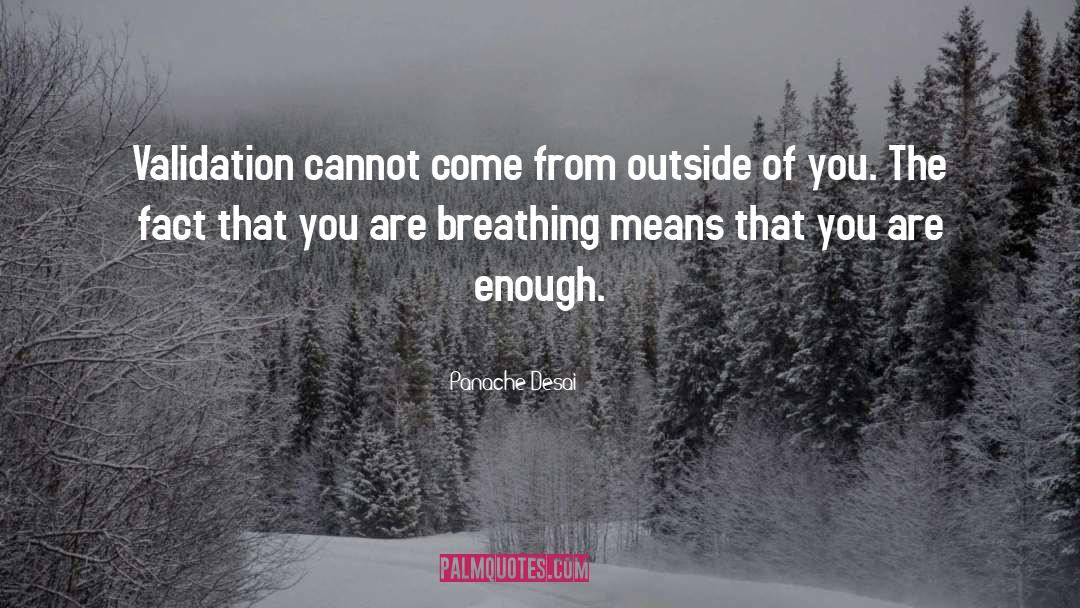 You Are Enough quotes by Panache Desai