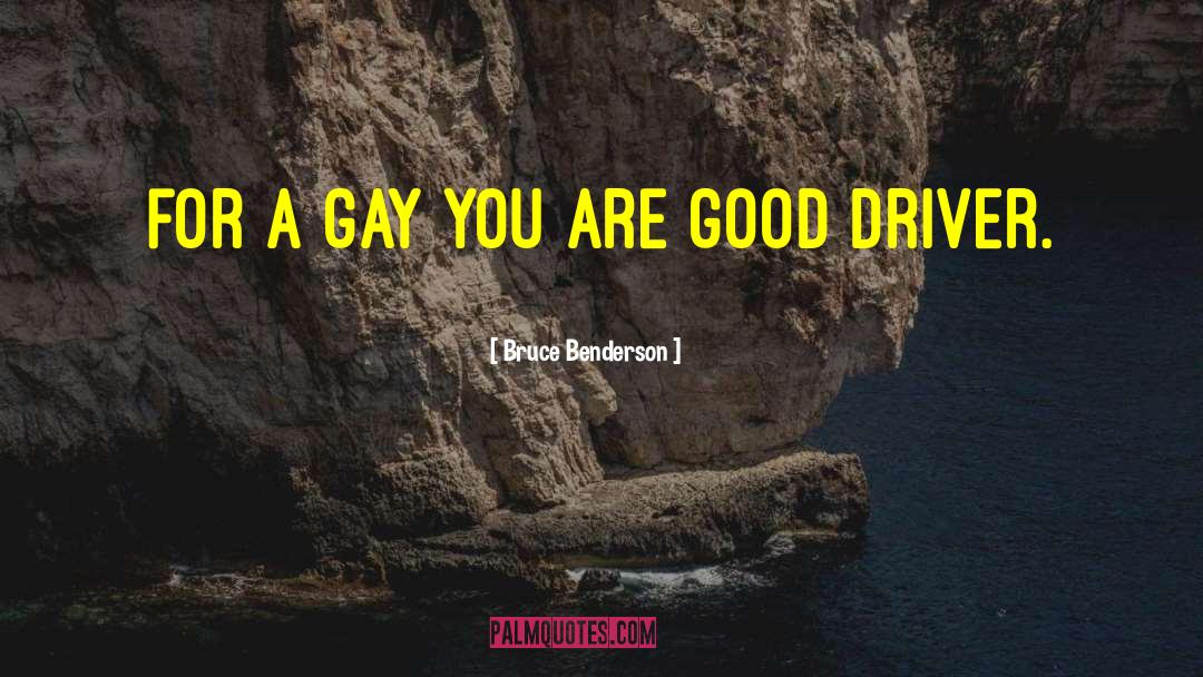 You Are Good quotes by Bruce Benderson
