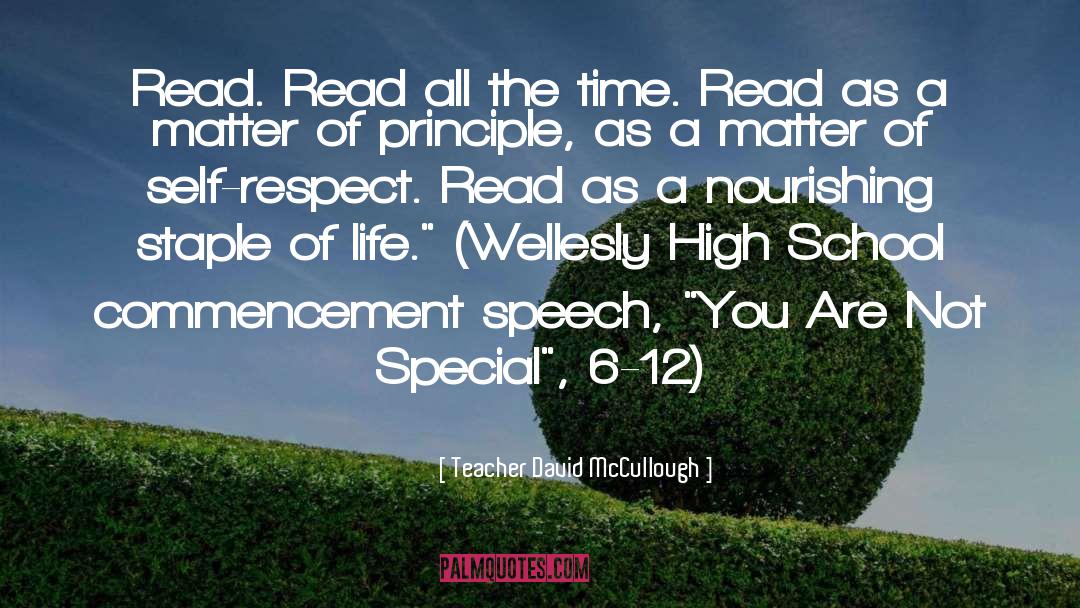 You Are Not Special quotes by Teacher David McCullough