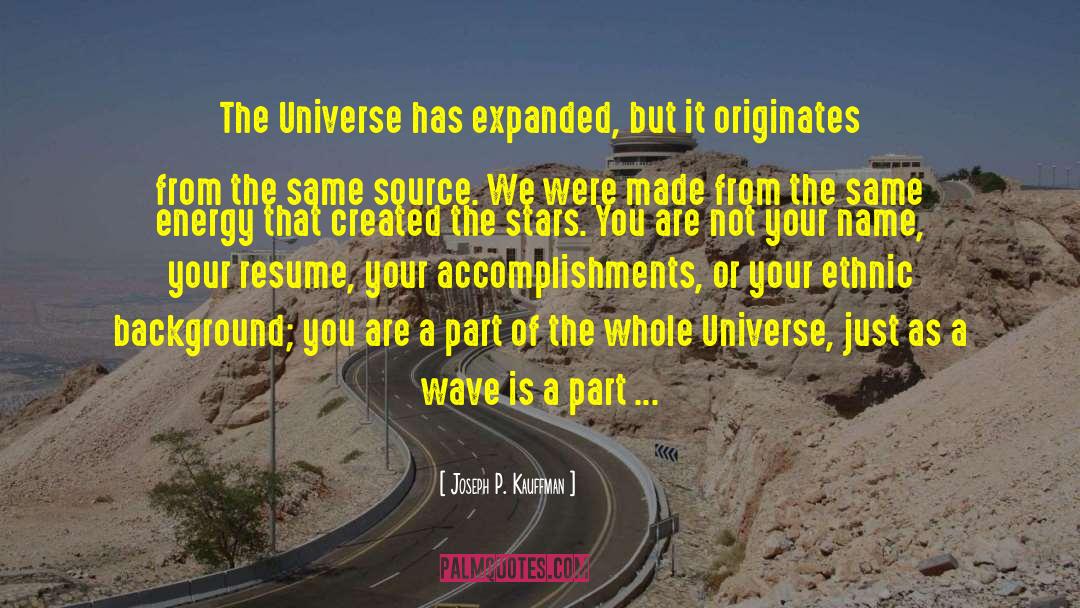 You Are The Universe quotes by Joseph P. Kauffman