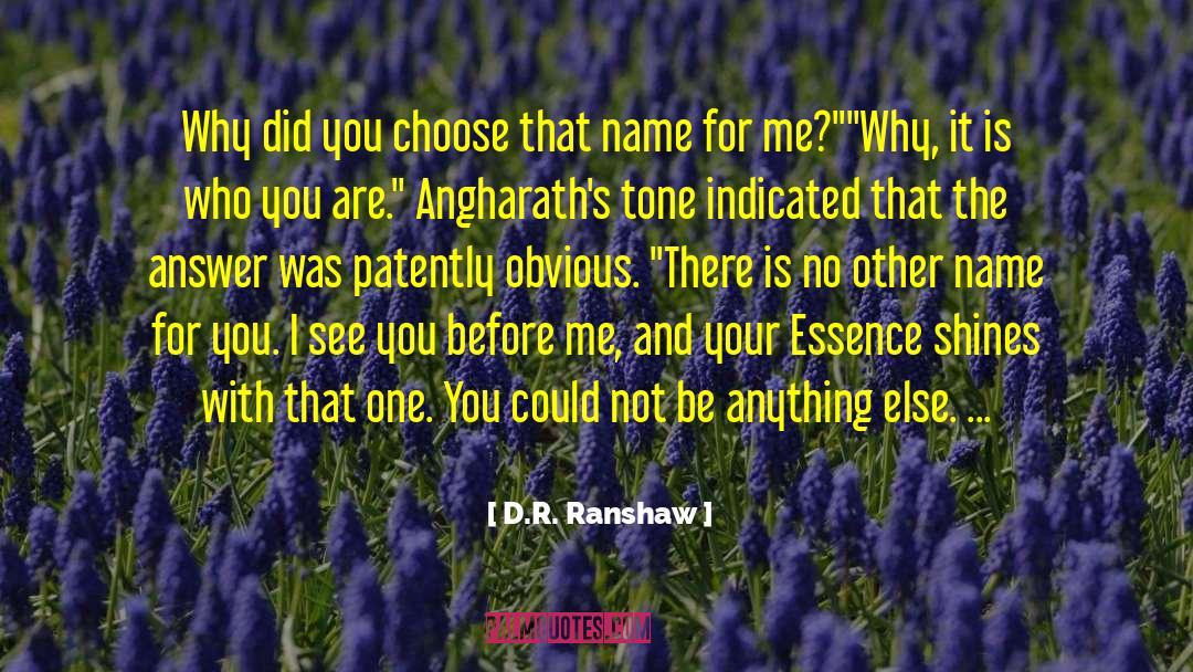 You Before Me quotes by D.R. Ranshaw