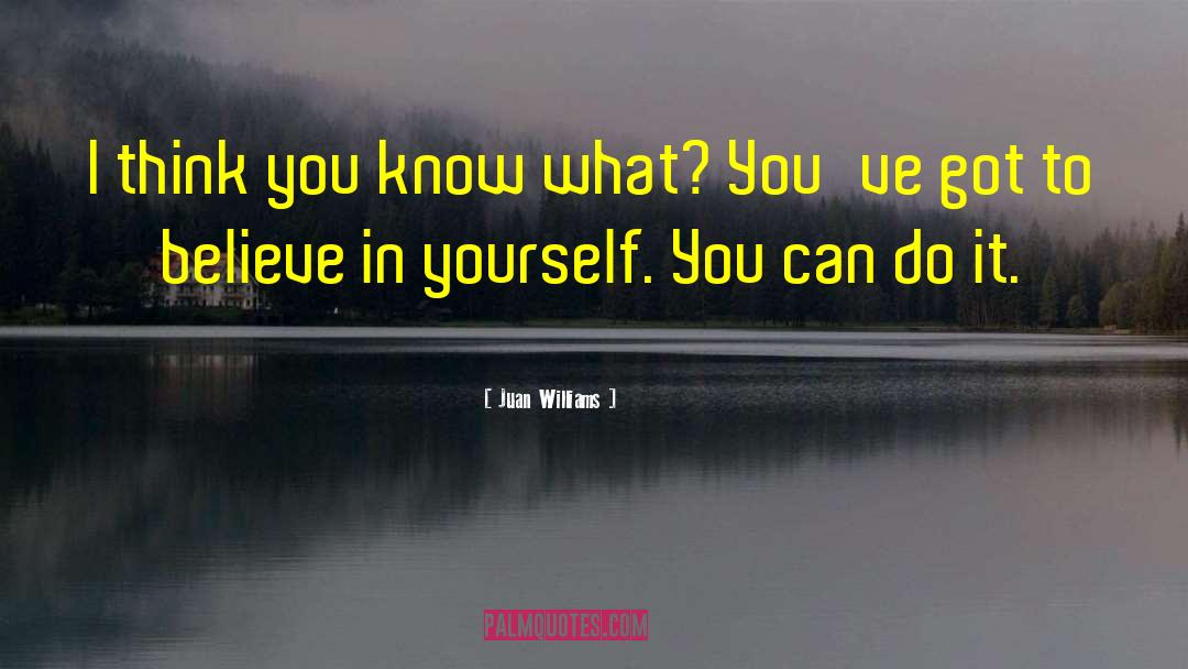 You Can Do It Believe quotes by Juan Williams