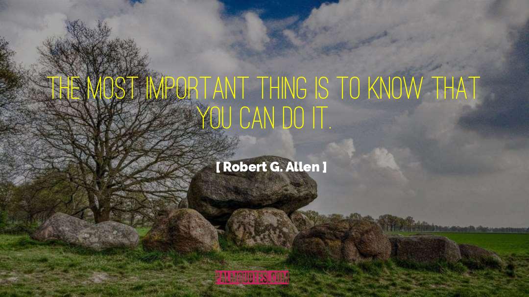 You Can Do It quotes by Robert G. Allen