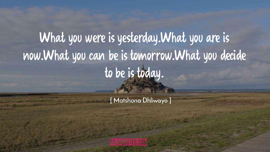 You Decide quotes by Matshona Dhliwayo