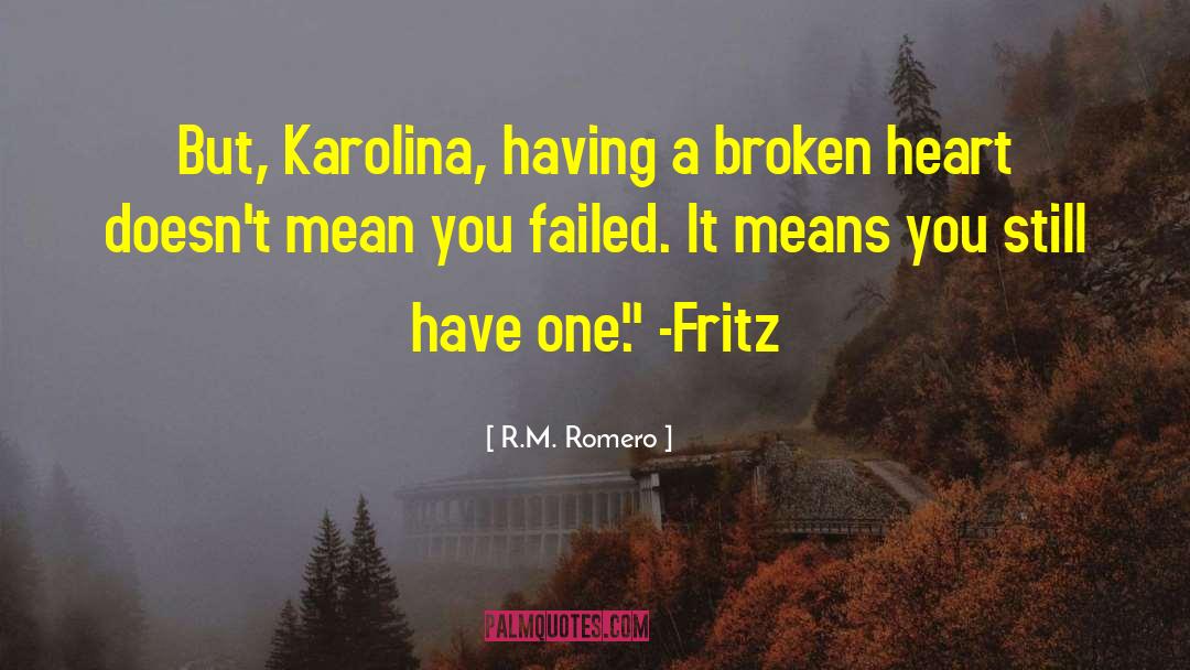 You Failed quotes by R.M. Romero