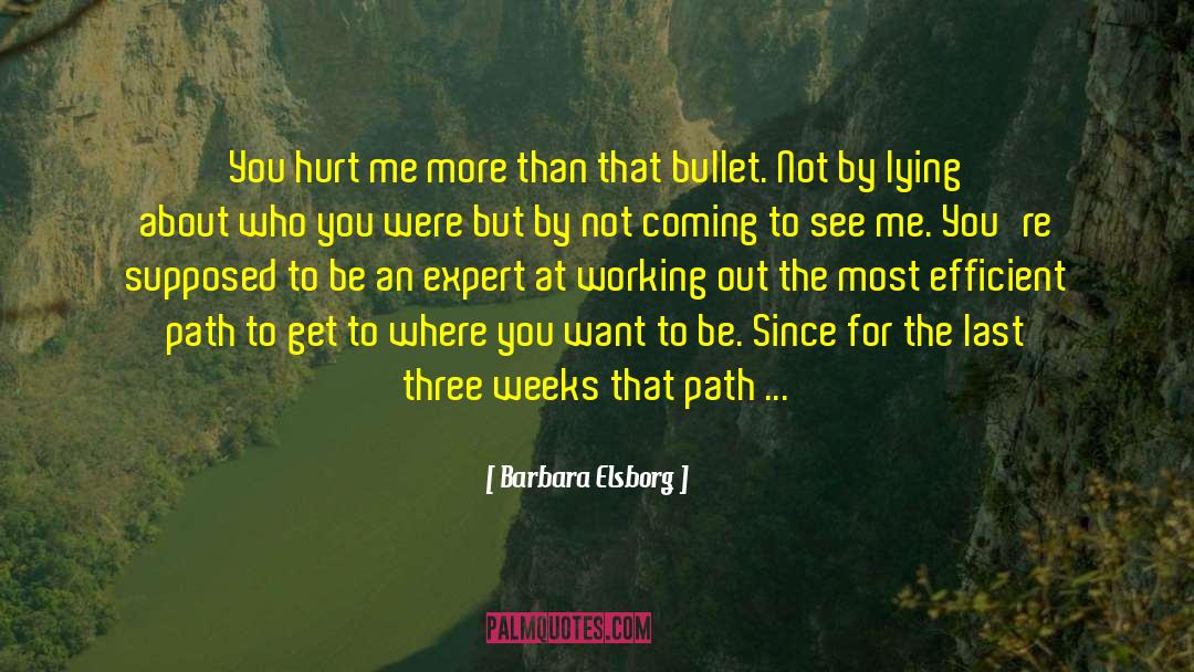 You Hurt Me quotes by Barbara Elsborg