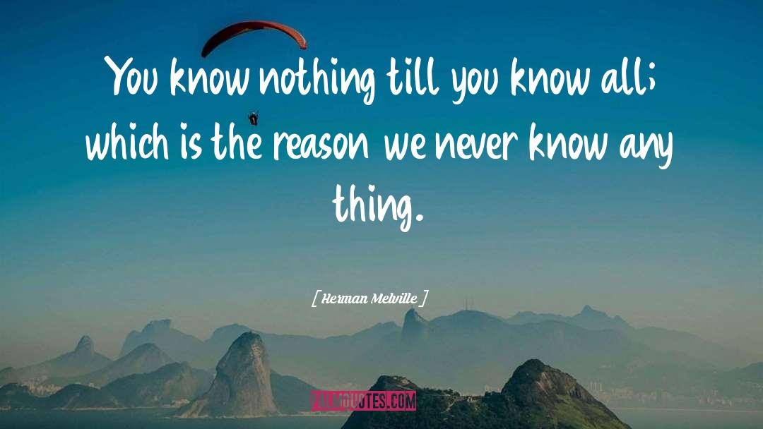 You Know Nothing quotes by Herman Melville