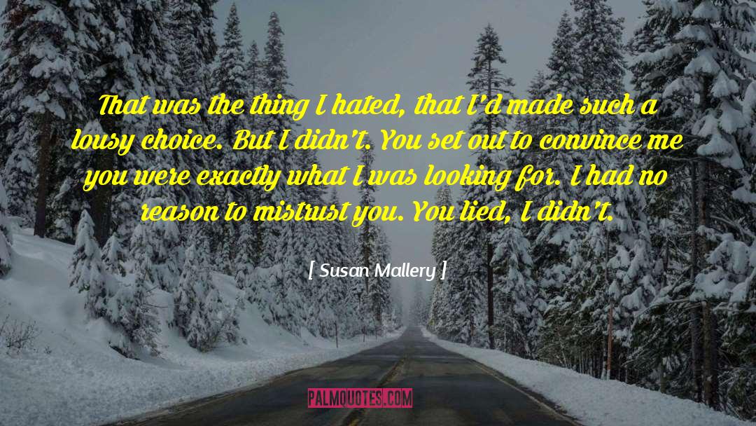 You Lied quotes by Susan Mallery
