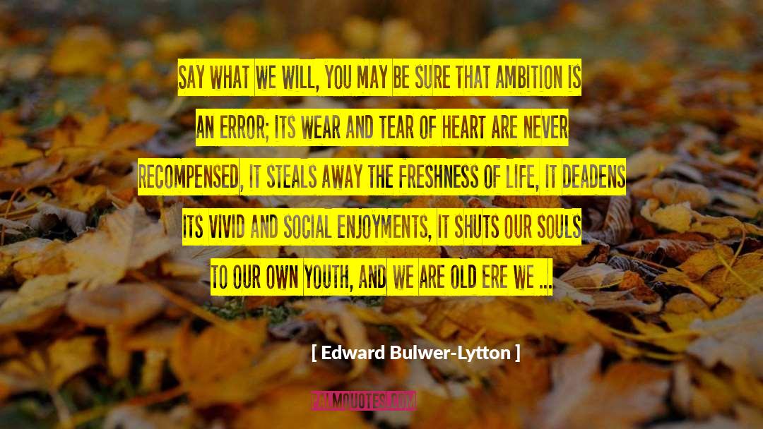 You May Never Know quotes by Edward Bulwer-Lytton