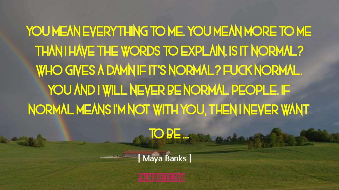 You Mean Everything quotes by Maya Banks