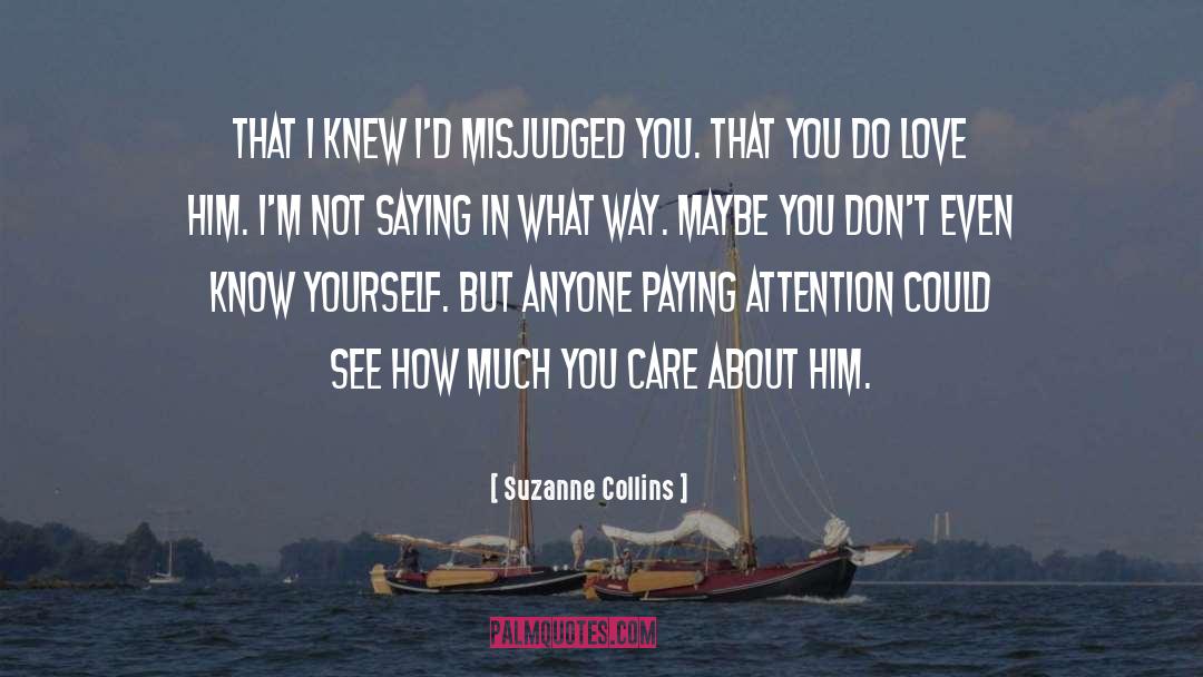 You Misjudged Me quotes by Suzanne Collins