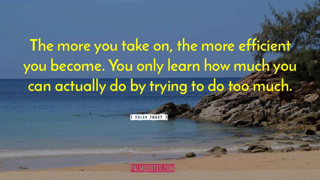 You Only Learn quotes by Brian Tracy