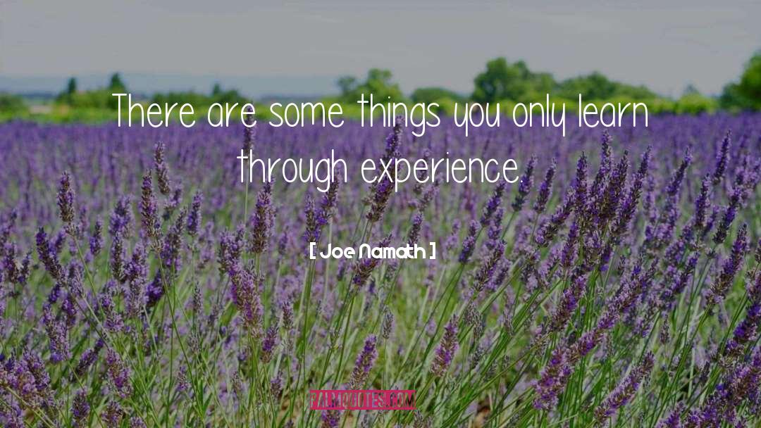 You Only Learn quotes by Joe Namath